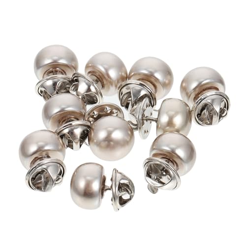 HEALEEP 10 Stück Kragen Corsagen Anti Leer Broschen für Damen Unsichtbare Knöpfe zur Rockknöpfe zum Dekorieren Metallbroschen mit Kunstperlen für Kurze Röcke und Westen von HEALEEP