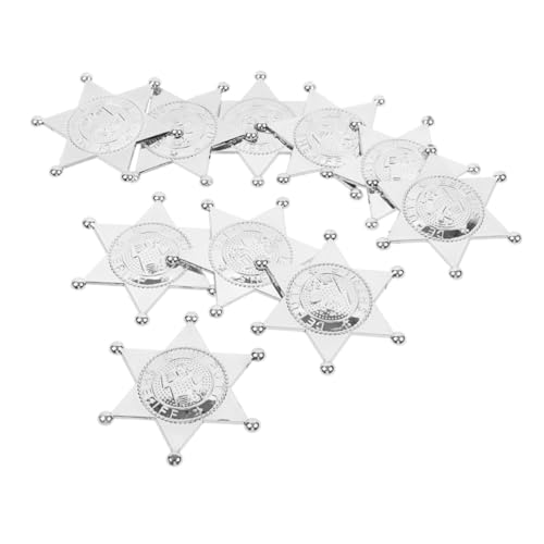 HEALEEP 10 Stück Teiliges Anstecker Silberfarbene Cosplay Kostüm Zubehör Halloween Party Dekoration für Erwachsene von HEALEEP