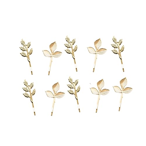 HEALEEP 10 Stücke Blatt Haarnadeln Legierung Kreative Haarspangen für Frauen Strapazierfähige Haarklammern in Blattform Elegantes Haarschmuck Zubehör für Alltag und Partys von HEALEEP