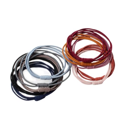 HEALEEP 10 Stück Teiliges Elastisches Haargummi Nahtloser Dehnbarer Pferdeschwanzhalter für Mädchen und Frauen Vielseitiger Haarschmuck in Zufälligen Farben Zuverlässiger Zufällige Farbe von HEALEEP