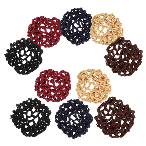 HEALEEP 10 Stück Teiliges Haarnetz Damen Elastische Unsichtbare Haarnetze mit Feinem Netzgewebe Vielseitig für Dutt Ballett Tanz und Festliche Anlässe Langlebig und Leicht in Schwarz von HEALEEP