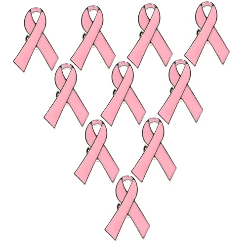 HEALEEP 10 Stück Teiliges Pinke Schleifen broschen aus Legierung Brustkrebs bewusstseins anstecknadeln für Frauen Symbolische Awareness Pins für Kampagnen und Events zur Unterstützung der HEALEEP 10 Stück Teiliges Pinke Schleifen broschen aus Legierung Brustkrebs bewusstseins anstecknadeln für Frauen Symbolische Awareness Pins für Kampagnen und Events zur Unterstützung der von HEALEEP