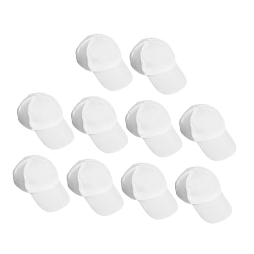 HEALEEP 10 Stück Weiße DIY-Baseballmütze Zum Schulanfang Für Den Ersten Schultag des Kindes Im Klassenzimmer Dekorieren Sie Ihre Eigene Kappe von HEALEEP