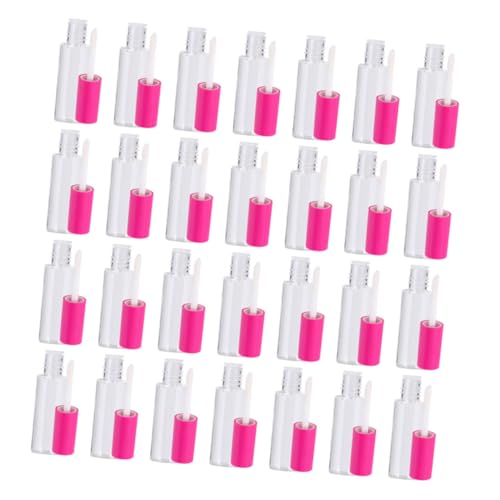 HEALEEP 100 Stück Lippenbalsam Behälter mit Rosafarbenem Deckel Transparente Nachfüllflaschen für DIY Lippenöl Leichte Wiederverwendbare Kosmetik Subpackaging Fläschchen für Damen und von HEALEEP