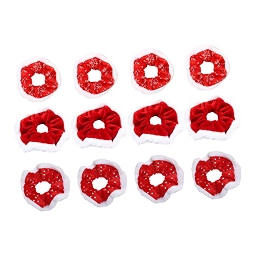HEALEEP 12 Stück Haarkreis Haarschmuck Für Damen Weihnachtshaar Dehnbar Großer Kopf Weihnachts Scrunchies Haarhalter Haargummi Elastisch Mädchen Scrunchies Mädchen von HEALEEP