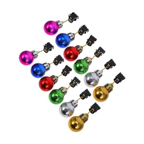 HEALEEP 12 Stück Teiliges Weihnachts Bartclip Bunte Glänzende Bartkugeln Sichere Mini Clips Festlicher Haarschmuck für Männer Santa Cosplay und Partydeko Vielseitige von HEALEEP