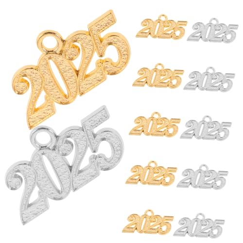 HEALEEP 12 Stück Teiliges Zahlen Charms in Silber und Gold Langlebige Legierung mit Hochwertiger Elektroplattierung für DIY Schmuckherstellung von Armbändern und Halsketten Kompakt und von HEALEEP