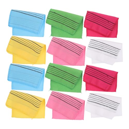 HEALEEP 12stücke Saunatücher Mit Textur Peeling-handtücher Für Körper Japanische Waschlappen Bunte Badetücher Für Reinigung Und Massage Rücken-badetuch Duschtuch von HEALEEP