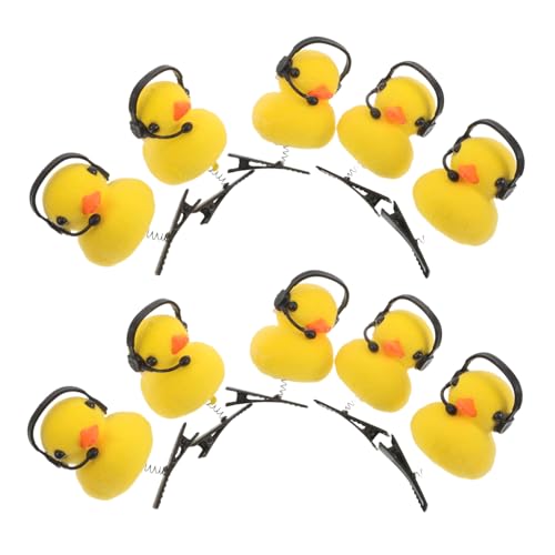 HEALEEP 15stücke Gelbe Enten-haarnadeln Cartoon-tier-clips Haarspangen Für Mädchen Gelbe Tier-haaraccessoires Süße Haarspangen Kawaii von HEALEEP