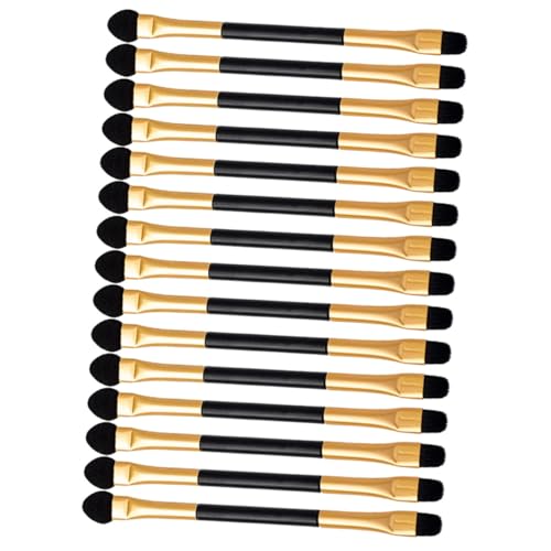 HEALEEP 15 Stück Teiliges Doppelseitiges Lidschatten pinselset Langlebige Makeup applikatoren für Professionelle und Private Anwendung Vielseitig Einsetzbar für Gleichmäßiges Augen makeup von HEALEEP