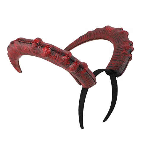 HEALEEP 1Pc Dämonenhorn Kopfbedeckung Cosplay Teufel Hörner Stirnband Halloween Hörner Ziegenhörner Halloween Hörner Männer Kostüm Kopfbedeckung Hörner Horn Stirnband von HEALEEP