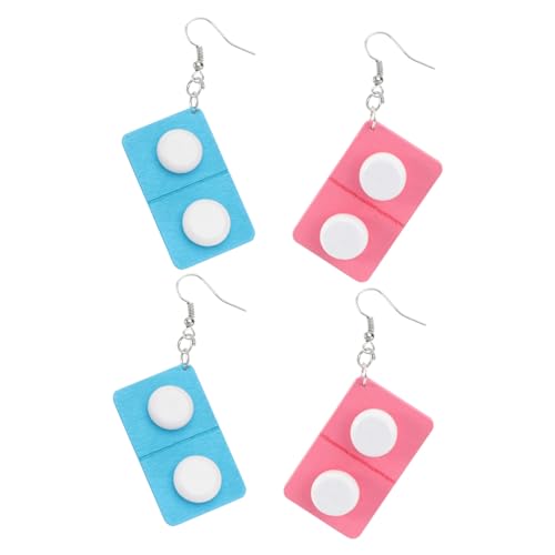 HEALEEP 2 Paare Holzohrringe Lustige Hängende Medizin Pillen Ohrhänger Kreatives Design Leicht Tragbar Für Pflegepersonal Cosplay von HEALEEP