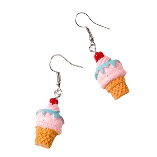 HEALEEP 2 Paare Kreative Farbige Eiscreme Ohrringe Niedliche Baumelnde Ohranhänger für Frauen Modischer Schmuck für Party und Alltag Langlebig und Auffällig von HEALEEP