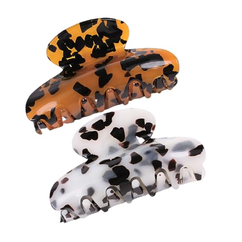HEALEEP 2 STÜCK Acryl Haarklammer Vintage Große Haarkralle mit Marmor Muster für Dickes Haar Rutschfestes Haarstyling Zubehör für Damen Mädchen Langlebige Haarschmuck Accessoires in von HEALEEP