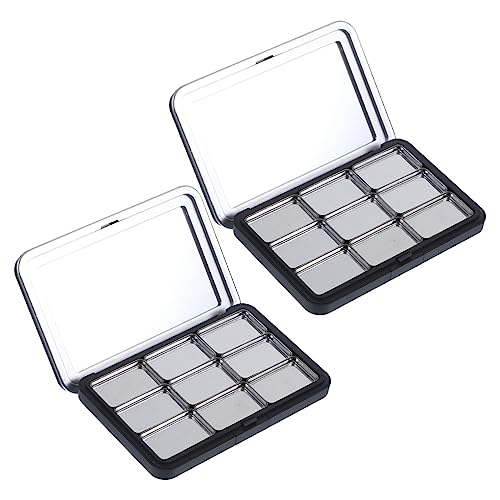HEALEEP 2sätze Leere Nachfüllbare Lidschattenpalette Lidschatten Pigment Tray Halter Container Für DIY Make-up Aufbewahrung von HEALEEP