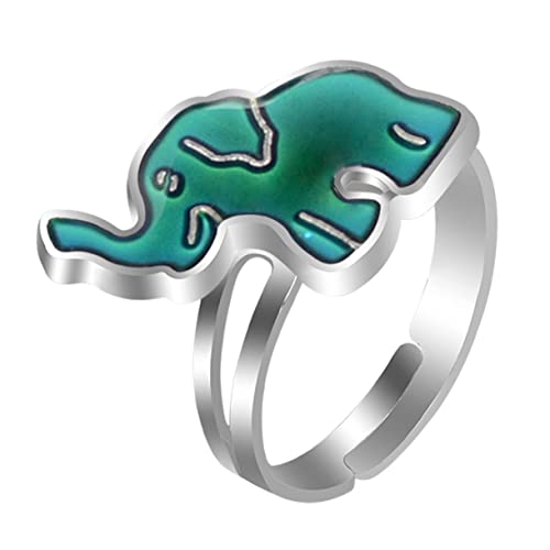 HEALEEP 2 Stck. Thermochromischer Ring für Verstellbarer Finger Schmuck Tierform als für Kleine Langlebig und Sicher im Gebrauch von HEALEEP