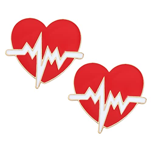 HEALEEP 2 Stück Broschen Herz Anstecknadeln für Ärzte und Krankenschwestern Design Leichte und Tragbare Modeaccessoires für Kleidung und Taschen von HEALEEP