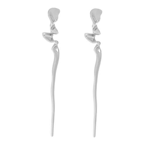HEALEEP 2 Stück Chinesische Haarstäbchen Antiker Stil Haarnadeln Für Frauen Geometrisches Design Unregelmäßige Spiegelfläche Robustes Material Hochzeits Und Festtags Haarschmuck von HEALEEP