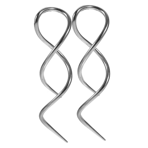 HEALEEP 2 Stück Edelstahl Spiral Ohrhänger Geschwungene Lange Dangle Ohrringe für Frauen Minimalistisches Design Langlebig und Komfortabel Geeignet für Alltag und Besondere Anlässe von HEALEEP
