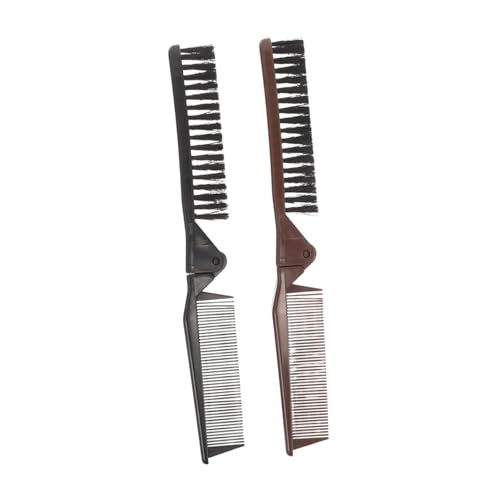 HEALEEP 2 Stück Faltbarer Haarkamm Mit Zwei Zähnen: Praktischer Faltbarer Kamm in Reisegröße Für Männer Und Frauen – Zum Frisieren Und Für Den Täglichen Gebrauch von HEALEEP