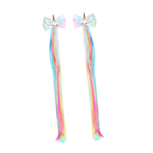 HEALEEP 2 Stück Farbverlauf Einhorn Haarklammer für Stylische Haaraccessoires für Mädchen für Partys und Alltagsgebrauch Leicht und Langlebig mit Trendigem Wig Design von HEALEEP