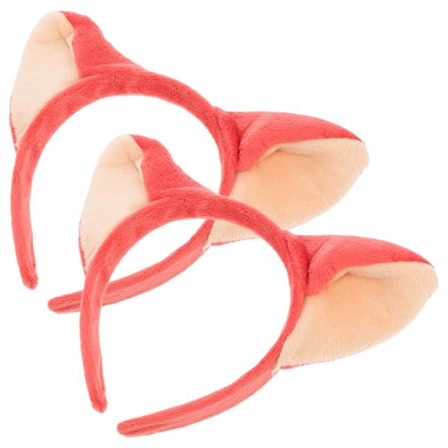 HEALEEP 2 Stück Fuchsohren Haarreifen Lustige Tier Kostüm Kopfbedeckung für Mädchen für Cosplay Geburtstagsfeiern Weihnachten und Andere Anlässe von HEALEEP