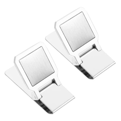 HEALEEP 2stücke Geldklammer Aus Rostfreiem Material Multifunktions-kartenaufbewahrungsklammer Tragbare Geldklammer Für Bargeld Und Schecks Praktische Befestigungsklammer Zur Organisation von HEALEEP