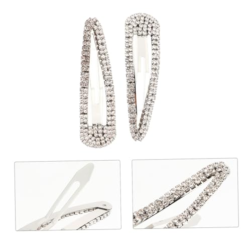 HEALEEP 2 Stück Große Wasserfall Metall Haarspangen mit Funkelnden Strasssteinen Elegante Glitzer Haarclips für Damen und Mädchen Vielseitiger Haarschmuck für Hochzeit Party und Alltag von HEALEEP