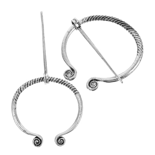HEALEEP 2 Stück Gürtelschnalle Schmuck Brosche Accessoire Verschlussnadel Kostüm Schalschnalle Anstecknadel Vintage Brosche Ringförmige von HEALEEP