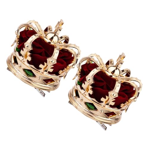 HEALEEP 2stücke Königliche Mittelalterliche Krone Haar Clip Halloween-kopfschmuck Party-kopfschmuck Mädchen-haarschmuck Haarkrone Passend Für Kostümpartys Cosplay von HEALEEP