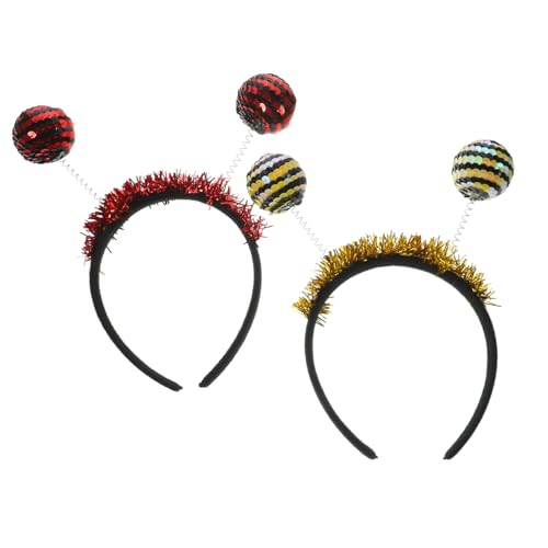HEALEEP 2 Stück Halloween Haarreif mit Pailletten Lustige Insekten-designs Marienkäfer Biene Modisch Einfach zu Tragen für Halloween Party Karneval und Cosplay Erwachsenen Haarschmuck von HEALEEP