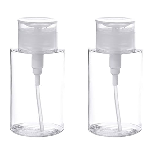 HEALEEP 2stücke Flasche Push Unten Dispenser Für Make-up Entferner Leere Unterflasche Mit Pumpe Zum Herunterdrücken Geeignet Als Behälter Für Saubere Flüssigkeiten Und Nagelentferner von HEALEEP