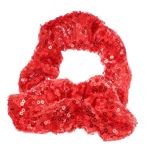 HEALEEP 2 Stück Pailletten Haargummi Haarring In Meerjungfrauenform Weihnachts Haarschmuck Für Mädchen Weihnachts Haarbänder Glitzerndes Seil Weihnachts Stirnbänder Spiegel Disko von HEALEEP