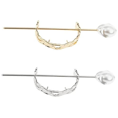 HEALEEP 2 Stück Perlen Haarspangen für Damen Dutt Halter für Hochsteckfrisuren Langlebige Haarschmuck Accessoires Passend für Haararten und Outfits von HEALEEP