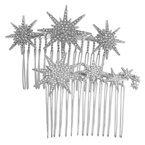 HEALEEP 2 Stück Rhinestone Haarkamm Braut Haarschmuck Hochsteckkamm Strass Haarspangen Damen Hochzeitskopfschmuck Leicht Stabil für Party Hochzeit von HEALEEP
