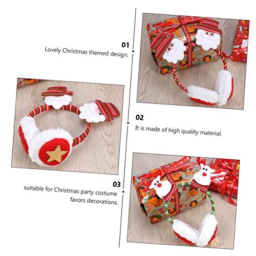 HEALEEP 2 Stück Stirnband Ohrenschützer Für Mädchen Und Damen Gestrickt Hält Ihre Ohren Warm Flauschiges Stirnband Weihnachts Winter Plüsch Urlaubs von HEALEEP