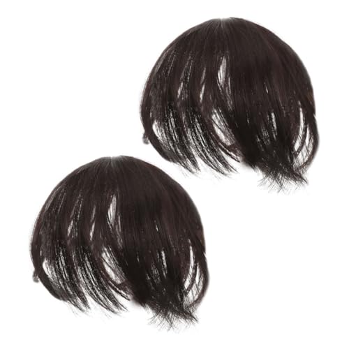 HEALEEP 2 Stück Synthetische Haarteile für Frauen Clip in Haarverlängerungen Mittelteil Bob Stil Haarvolumen für Dünner Werdendes Haar von HEALEEP
