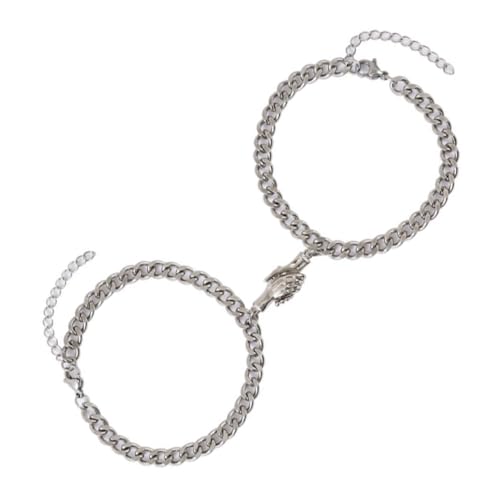 HEALEEP 2 Stück Teiliges Pärchen Armband aus Kreative Handflächen Wickelkette mit Anziehungsdekor Stilvolles Freundschaftsarmband Bequemes für Valentinstag und von HEALEEP