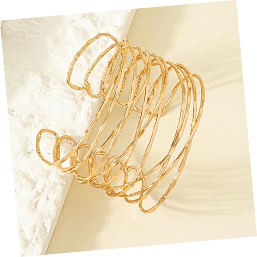 HEALEEP 2 Stück Verstellbarer Offener Oberarm Cuff Armreif für Damen und Teenager Teiliges Elegantes Metall Armband mit Filigranem Design Vielseitiger Schmuck für Party Hochzeit und von HEALEEP