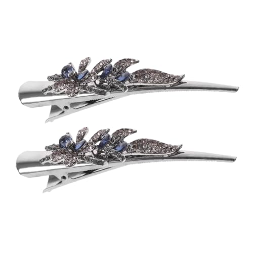 HEALEEP 2 Stück Vintage Haarklammer Metall mit Funkelnden Strasssteinen Modischer Haarschmuck für Damen Stilvolle Haarspangen für Alltag Party und Hochzeit Einzigartiger Retro stil von HEALEEP