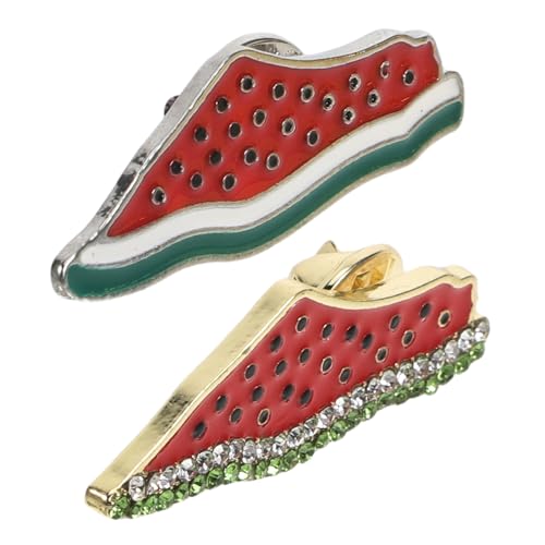 HEALEEP 2 Stück Wassermelonen Brosche Niedliche Emaille Pins für Sommer Outfits Vielseitige Anstecknadeln für Kleidung Taschen Hüte und Pullover für Partys und Alltägliches Tragen von HEALEEP