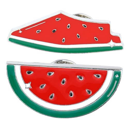 HEALEEP 2 Stück Wassermelonen Brosche Süße Emaille Anstecknadeln für Kleidung Geeignet für Schals und Jacken Dekorativ und Perfektes für Familie und Freunde von HEALEEP
