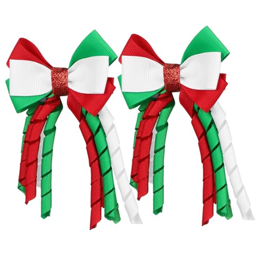 HEALEEP 2 Stück Weihnachts Haarschleifen Clips für Damen Robuste Alligator Haarspangen Fester für Familienfeiern und Festliche Anlässe Xmas Haaraccessoires von HEALEEP