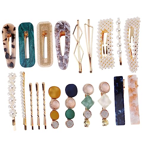 HEALEEP 20 Stück Teiliges Perlen Haarspangen Set Dekorative Seitenclips Langlebige Haarnadeln Acetat Leichter Haarschmuck für Damen und Mädchen Geeignet für Alltag Party und Festival von HEALEEP