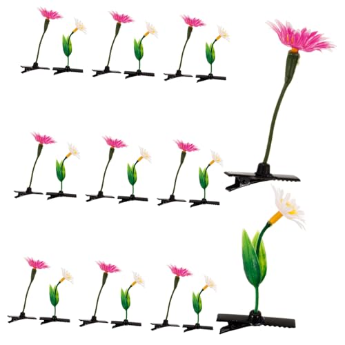 HEALEEP 20 Stück Teiliges Pflanzen Haarspangen Lustige Blumen Haarklammern mit Verstärktem Sockel Süße und Stabile Haarclips für Damen und Mädchen Vielseitiges Styling Zubehör von HEALEEP