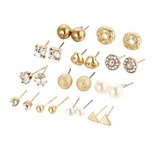 HEALEEP 24 Paare Teiliges Ohrstecker Set Damen Perlen und Ohrringe aus Langlebiger Legierung Kreatives Design Leichte Vielseitige Ohrschmuck Kombination für Alltag und von HEALEEP