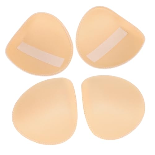 HEALEEP 2Paare Schulterpolster Selbstklebend Rutschfest Beiges Nähzubehör für Shirts Kleider Jacken Unisex für Definierte Schulterlinie von HEALEEP