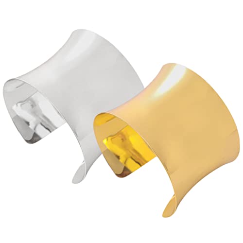 HEALEEP 2stücke Metall Charm-armband Für Damen Verstellbares Breites Armreif-handgelenkschmuck Langlebiges Armband Für Hochzeit Geburtstag Und Andere Anlässe von HEALEEP