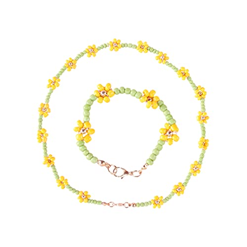 HEALEEP 2Stücke Teiliges Set Schmuckset Handgefertigte Armband und Halskette mit Acrylperlen und Erdbeeranhänger Perfektes Bastelset für Mädchen zu Geburtstagsfeiern und Besonderen von HEALEEP