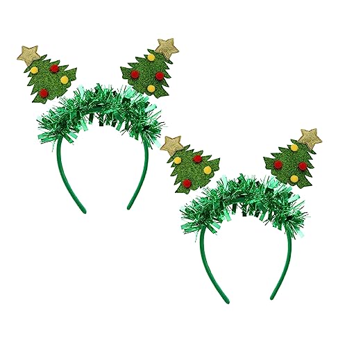 HEALEEP 2stücke Lametta Für Weihnachtsbaum Haarband Weihnachten Weihnachtsbaum Lametta Weihnachts Haarreif Kopfschmuck Für Weihnachten Party Kopfbedeckung Party Kopfschmuck von HEALEEP